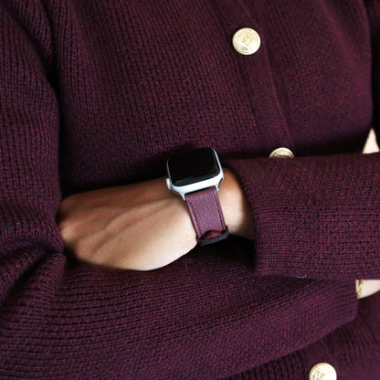 Apple Watch Band - Bordeaux Luxe Edition - French Chèvre leather