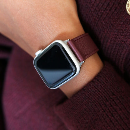Apple Watch Band - Bordeaux Luxe Edition - French Chèvre leather