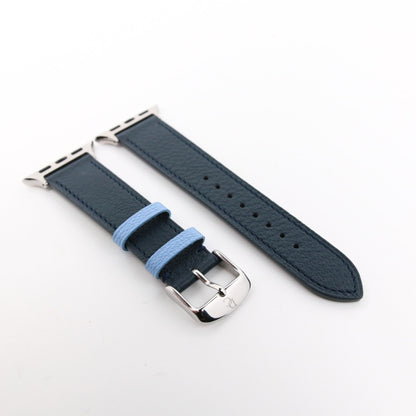 Apple Watch Band - Bleu marine Duo Edition - French Chèvre leather
