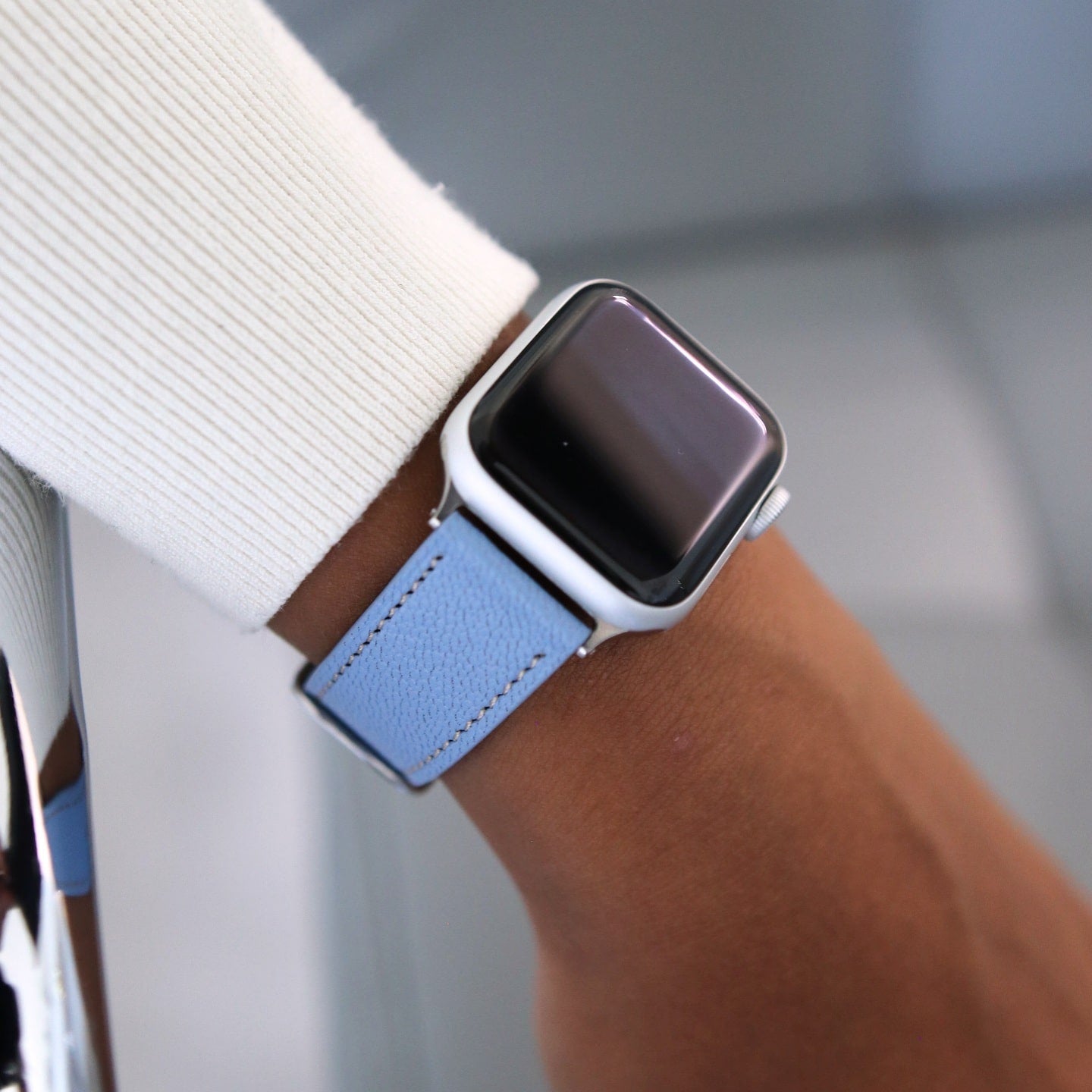Apple Watch Band - Aqua Vista Edition - French Chèvre leather