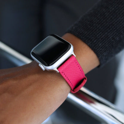 Apple Watch Band - Fuchsia Intense Edition - French Epsom leather