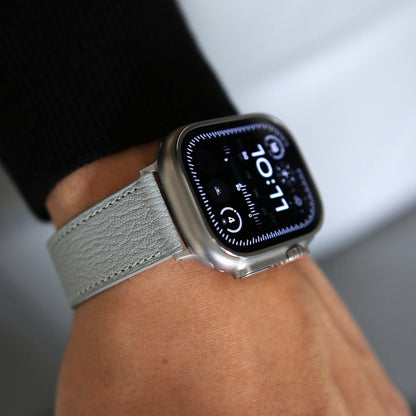 Apple watch band - Gris Galet Edition - French Chèvre leather
