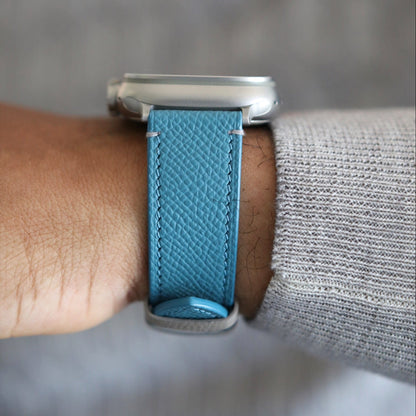 Apple Watch Band - Bleu Pastel Edition - French Epsom leather