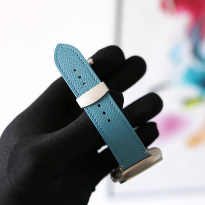 Apple Watch Band - Bleu Pastel Edition - French Epsom leather