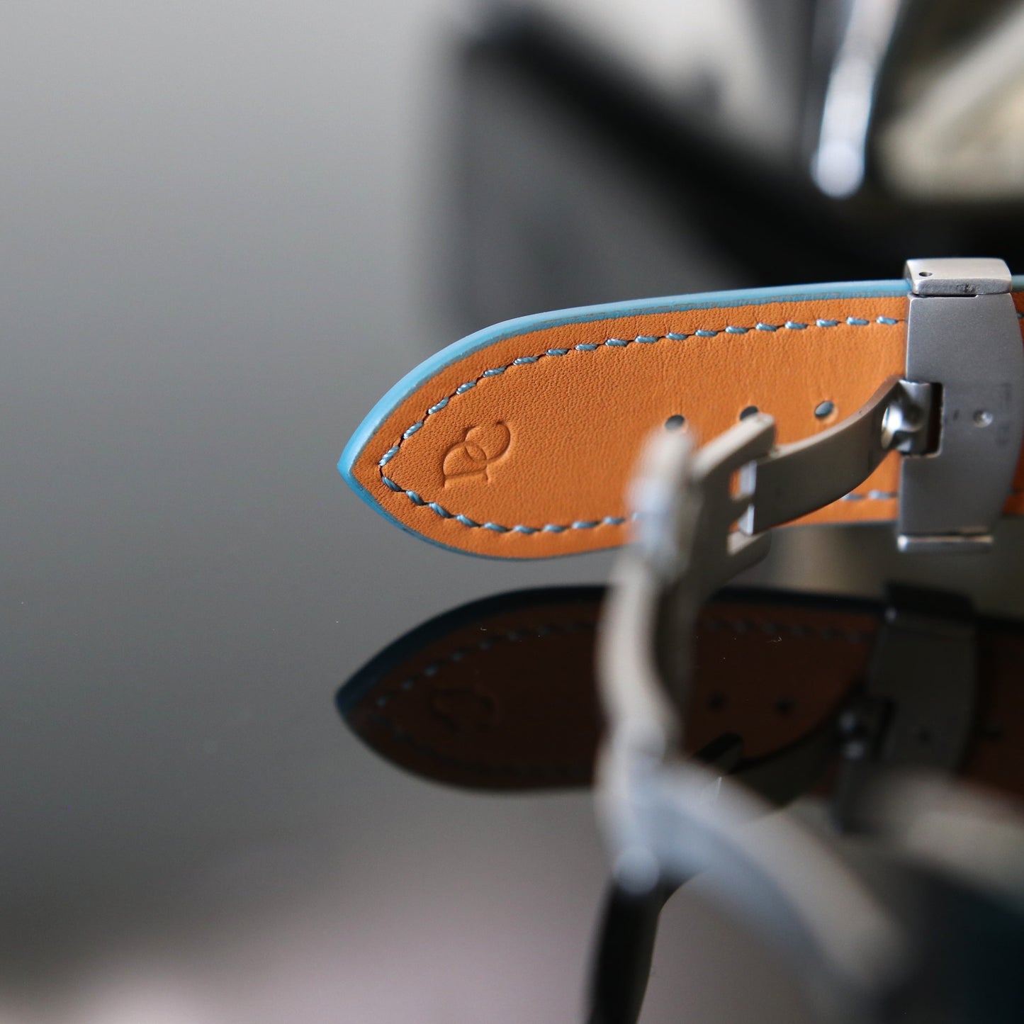 Apple Watch Band - Bleu Pastel Edition - French Epsom leather