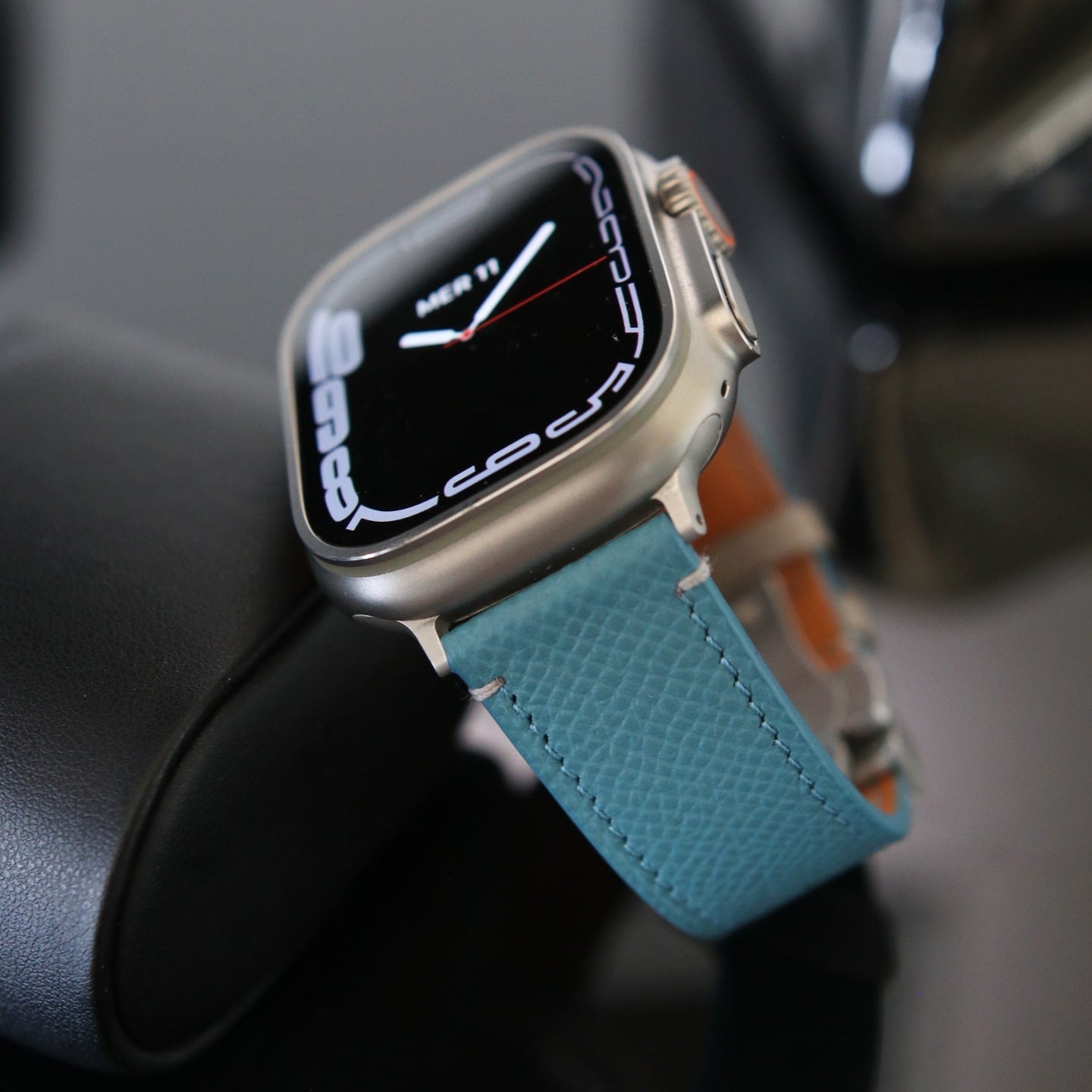 Apple Watch Band - Bleu Pastel Edition - French Epsom leather