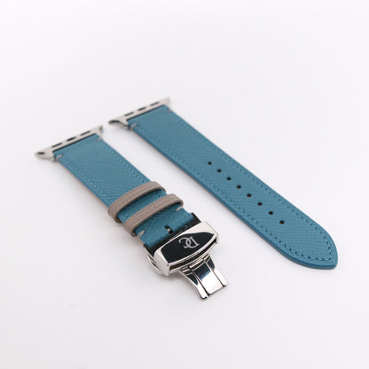 Apple Watch Band - Bleu Pastel Edition - French Epsom leather