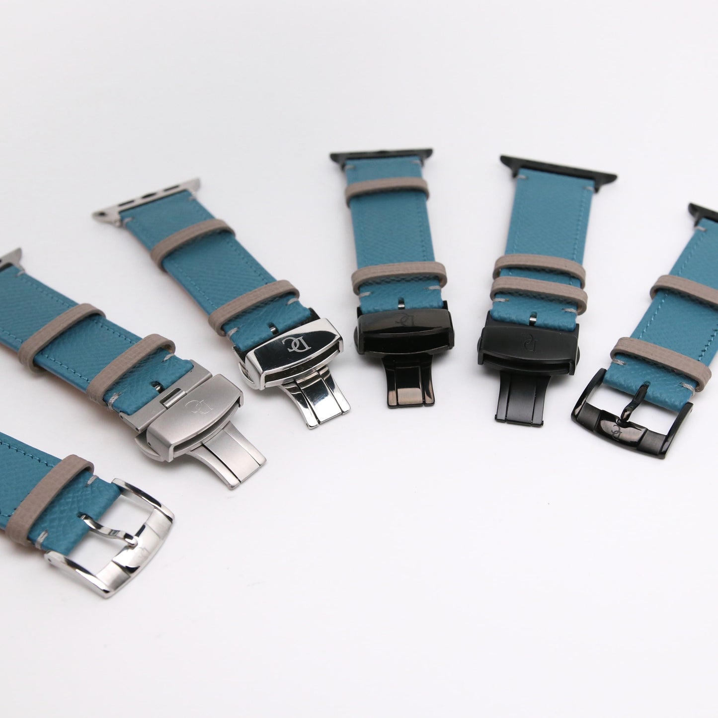 Apple Watch Band - Bleu Pastel Edition - French Epsom leather