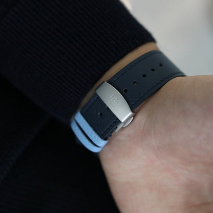 Apple watch band - Bleu Marine Edition - French Chèvre leather
