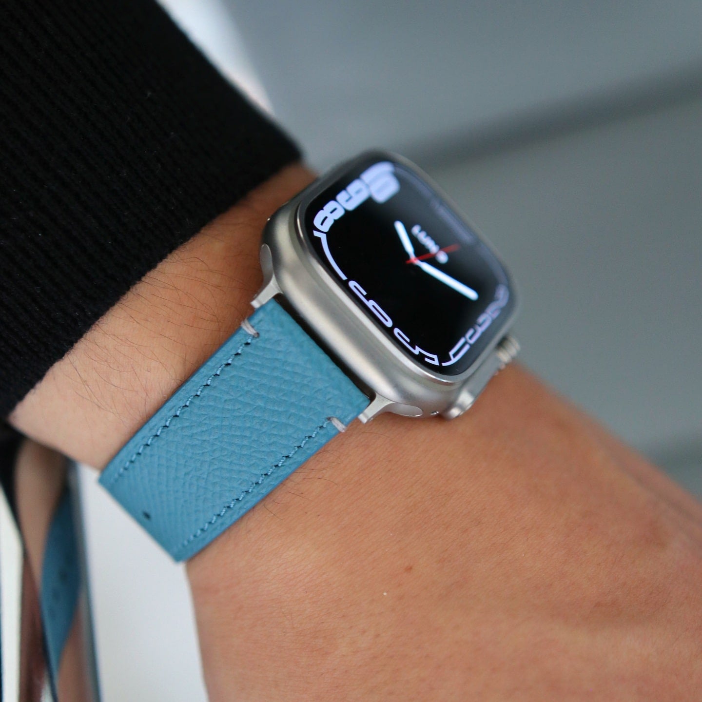 Apple Watch Band - Bleu Pastel Edition - French Epsom leather