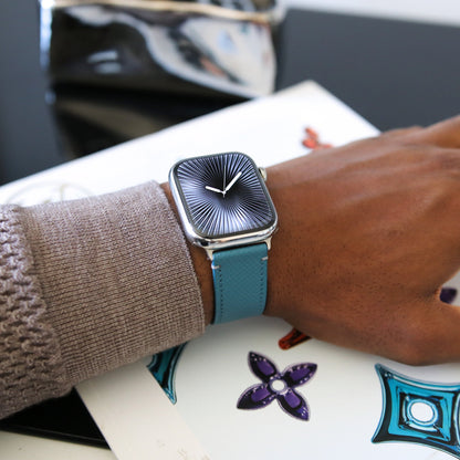 Apple Watch Band - Bleu Pastel Edition - French Epsom leather