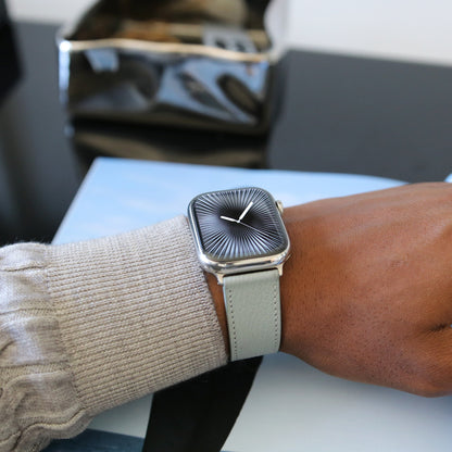 Apple watch band - Gris Galet Edition - French Chèvre leather