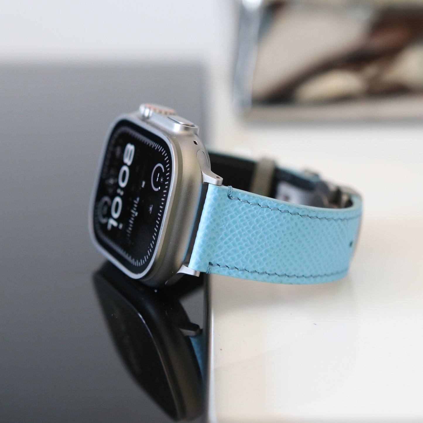 Apple Watch Band - Miami Blue Duo Edition - French Epsom leather