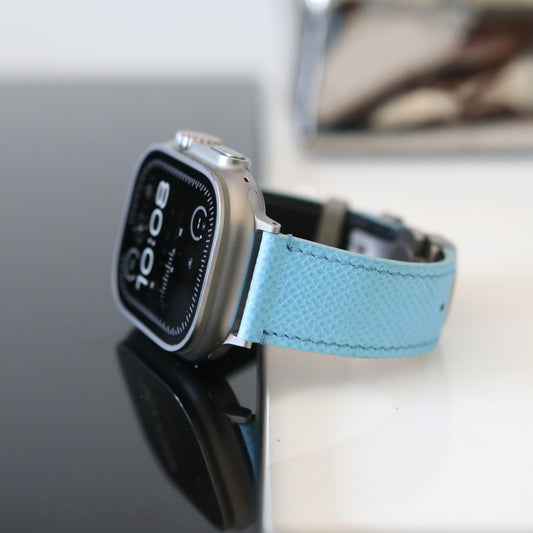 Apple Watch Band - Miami Blue Duo Edition - French Epsom leather