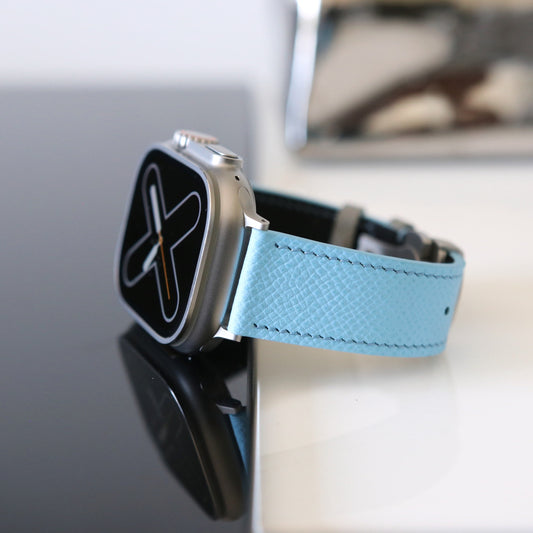 Apple Watch Band - Miami Blue Duo Edition - French Epsom leather