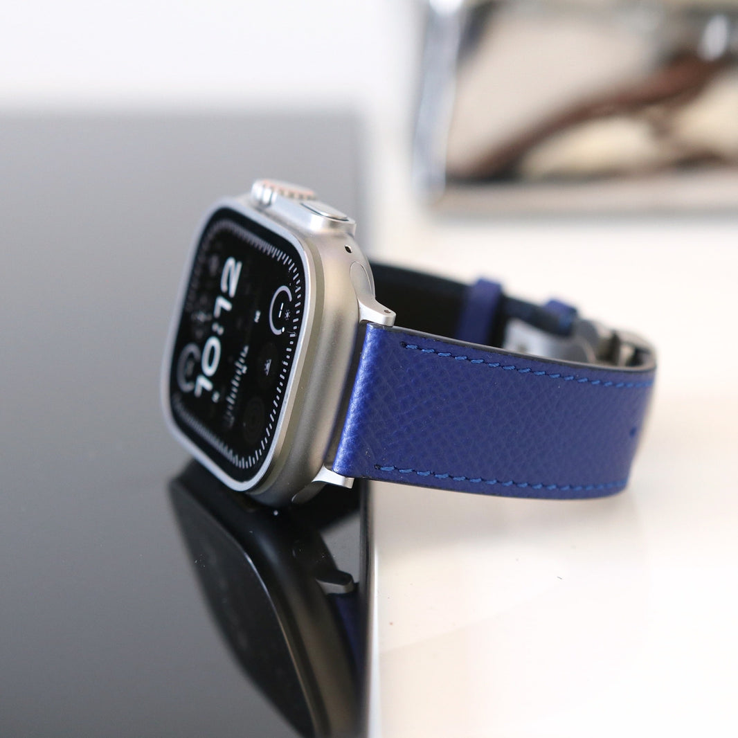 Apple Watch Band - Bleu Royal Edition - French Epsom leather