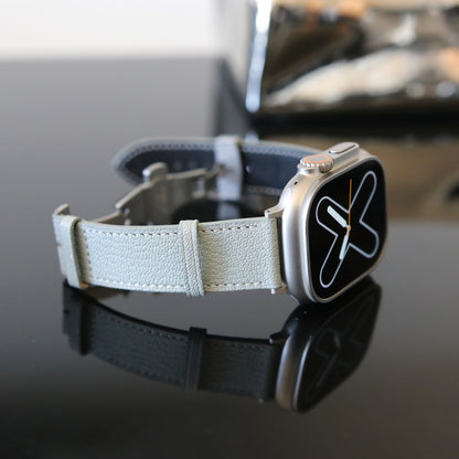 Apple watch band - Gris Galet Edition - French Chèvre leather
