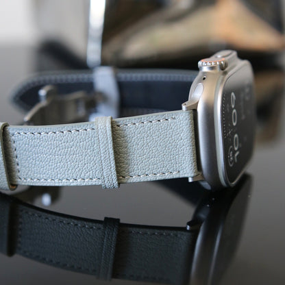 Apple watch band - Gris Galet Edition - French Chèvre leather