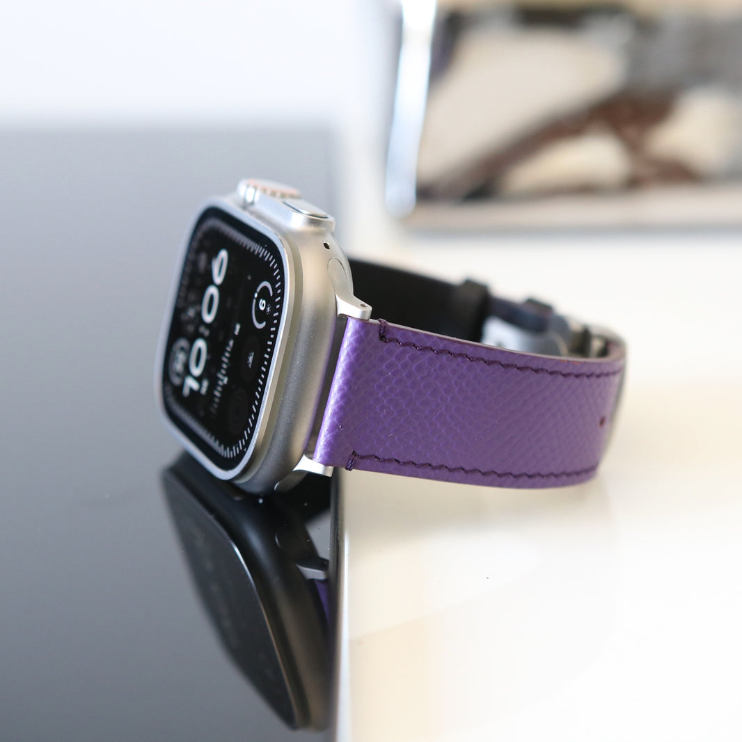 Apple watch band - Purple Duo Edition - French Epsom leather