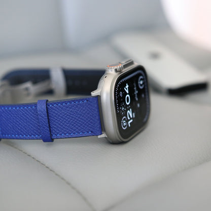 Apple Watch Band - Bleu Royal Edition - French Epsom leather