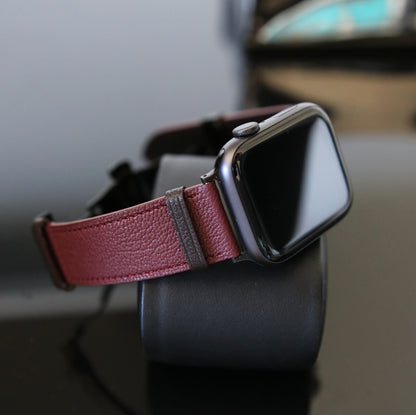 Apple watch band - Bordeaux Luxe Edition - French Chèvre leather