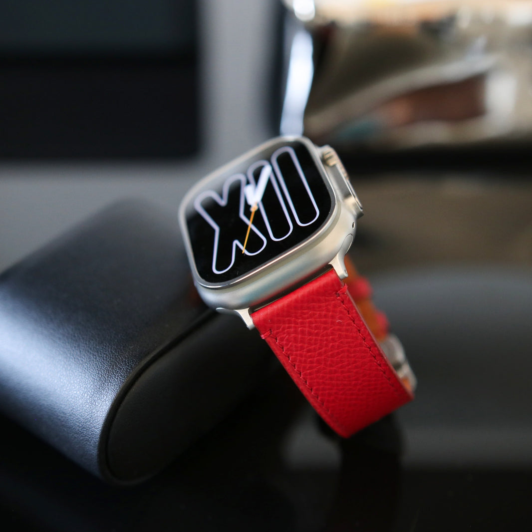 Apple Watch Band - Rouge Rubis Edition - French Epsom leather