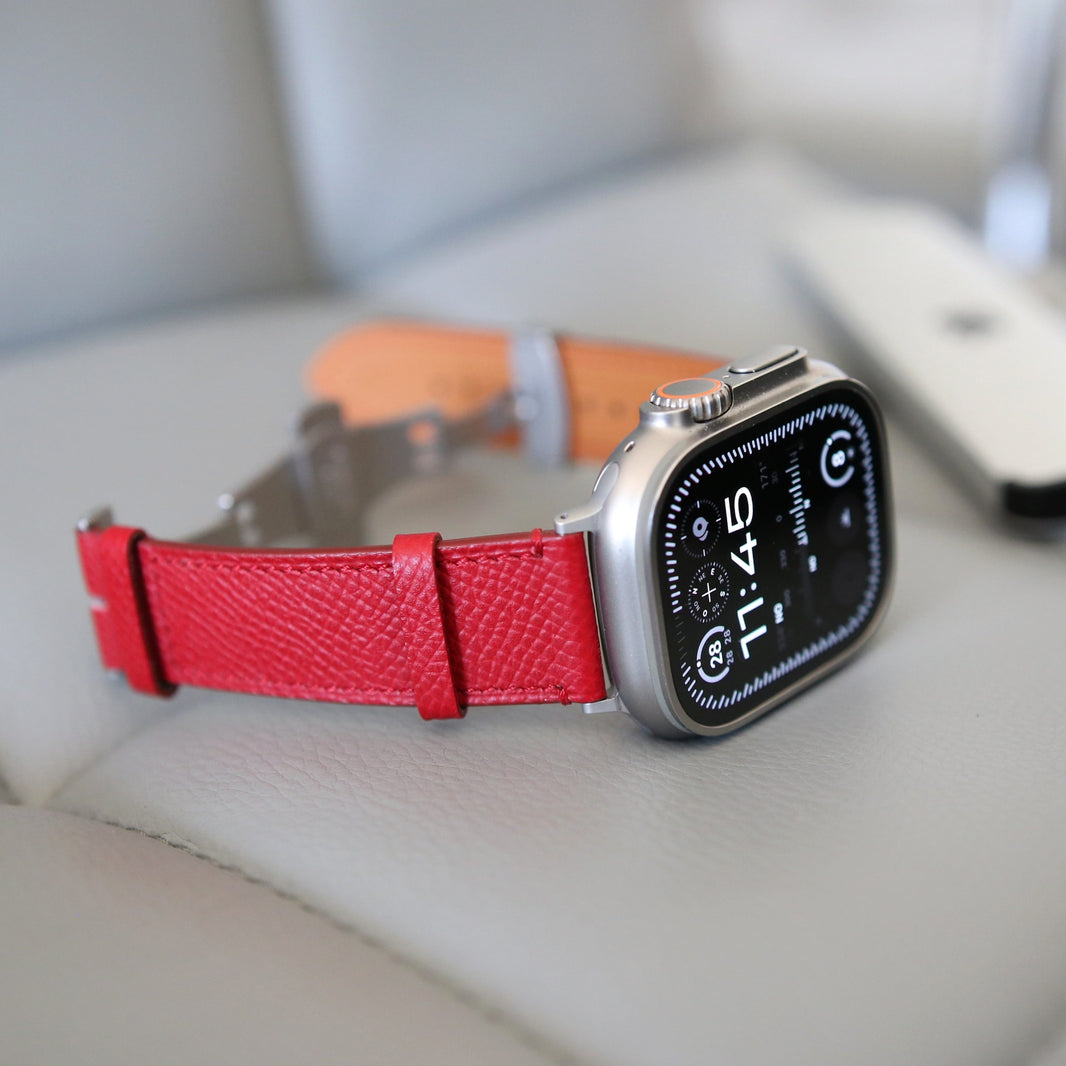 Apple Watch Band - Rouge Rubis Edition - French Epsom leather