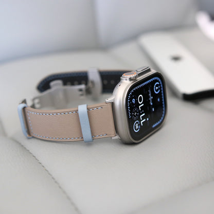 Apple Watch Band - Terre Bleue Edition - French swift leather
