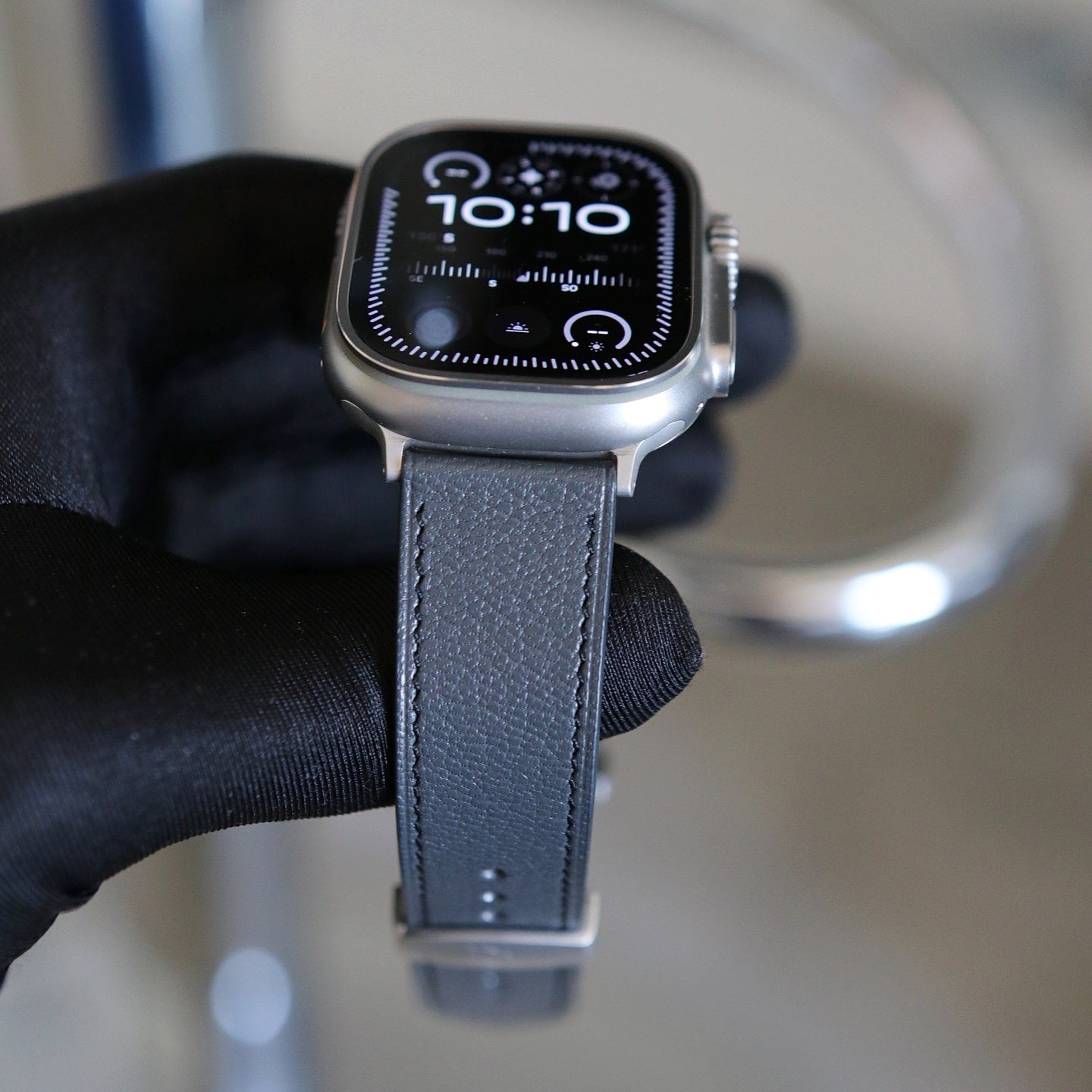 Apple watch band - Gris Orage Edition - French Chèvre leather