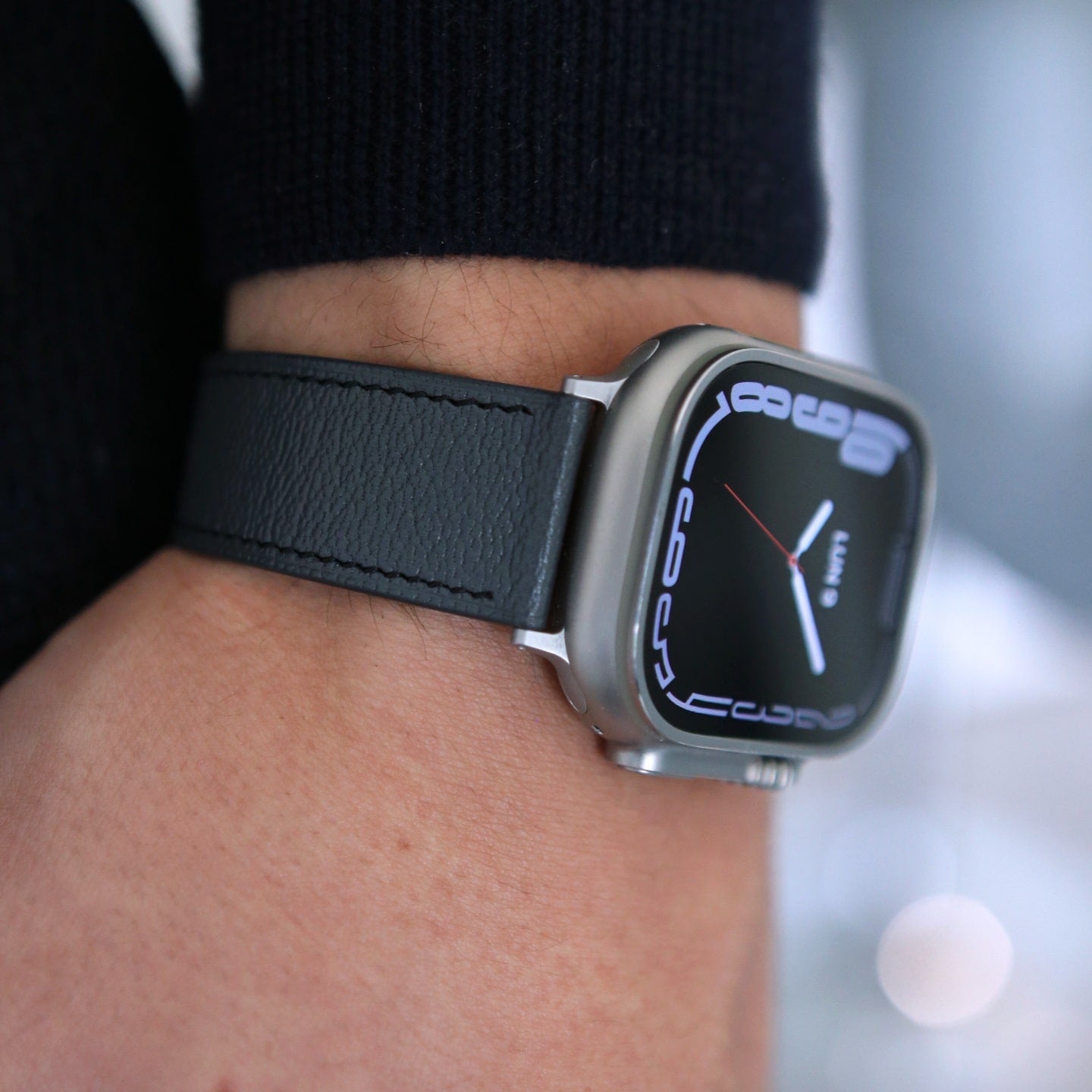 Apple watch band - Gris Orage Edition - French Chèvre leather