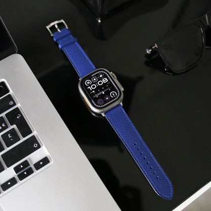 Apple Watch Band - Bleu Royal Edition - French Epsom leather