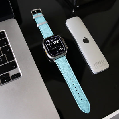 Apple Watch band - Blue Lagoon Edition - French Epsom leather