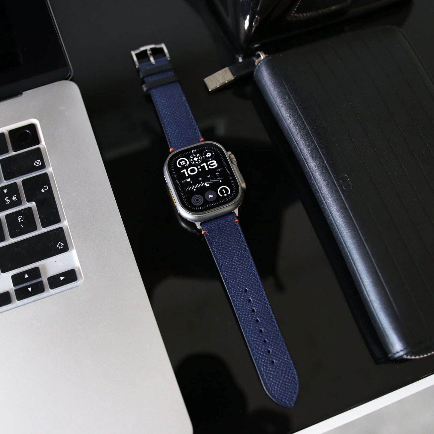 Apple Watch band- Midnight Ultra Edition - French Epsom leather