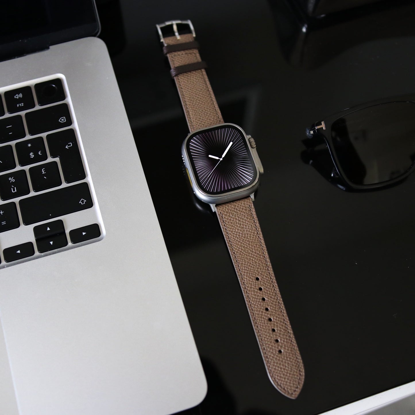 Apple Watch Band - Dark Mocha duo Edition - French Epsom leather