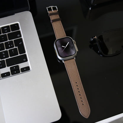 Apple Watch Band - Dark Mocha duo Edition - French Epsom leather