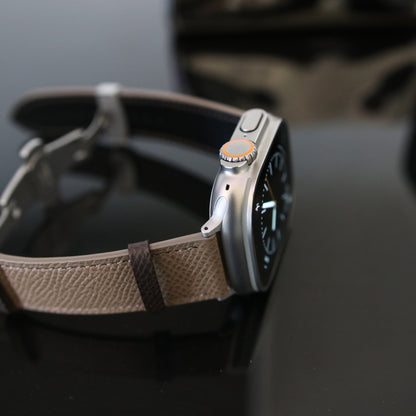 Apple Watch Band - Dark Mocha duo Edition - French Epsom leather