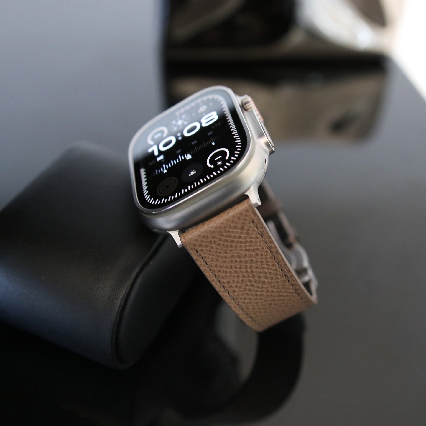 Apple Watch Band - Dark Mocha duo Edition - French Epsom leather
