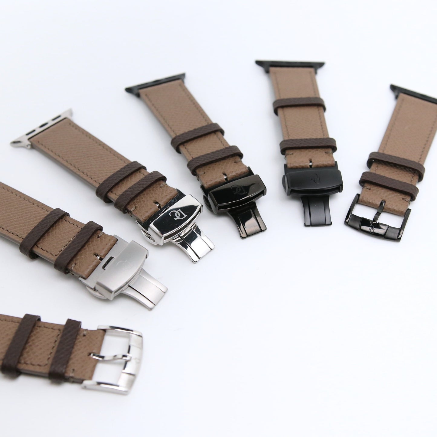 Apple Watch Band - Dark Mocha duo Edition - French Epsom leather