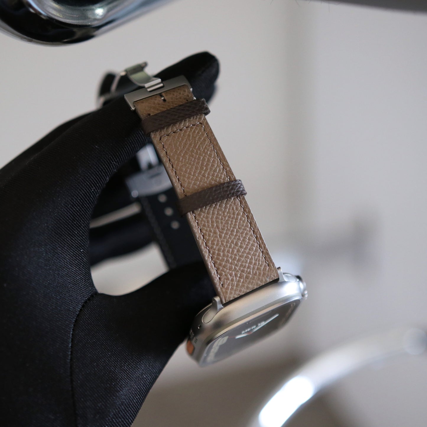 Apple Watch Band - Dark Mocha duo Edition - French Epsom leather