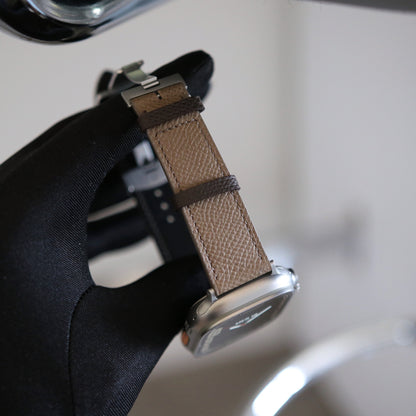 Apple Watch Band - Dark Mocha duo Edition - French Epsom leather