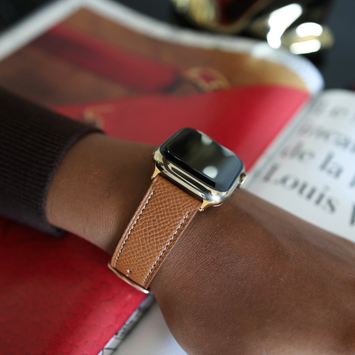 Apple Watch Band - Sable Doré Edition - French Epsom leather