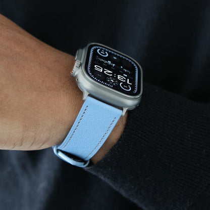 Luxury Apple Watch band - Aqua Vista Edition - French Chèvre leather