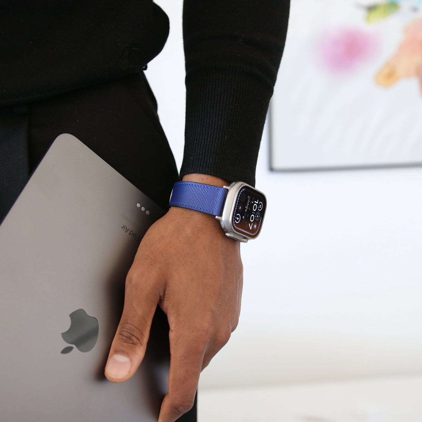 Apple Watch Band - Bleu Royal Edition - French Epsom leather