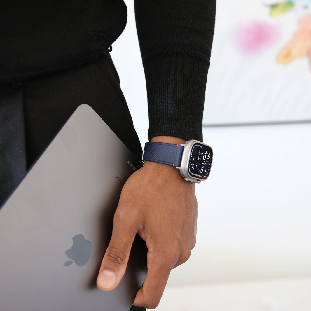 Apple Watch band- Bleu Nuit Ultra Edition - French Epsom leather