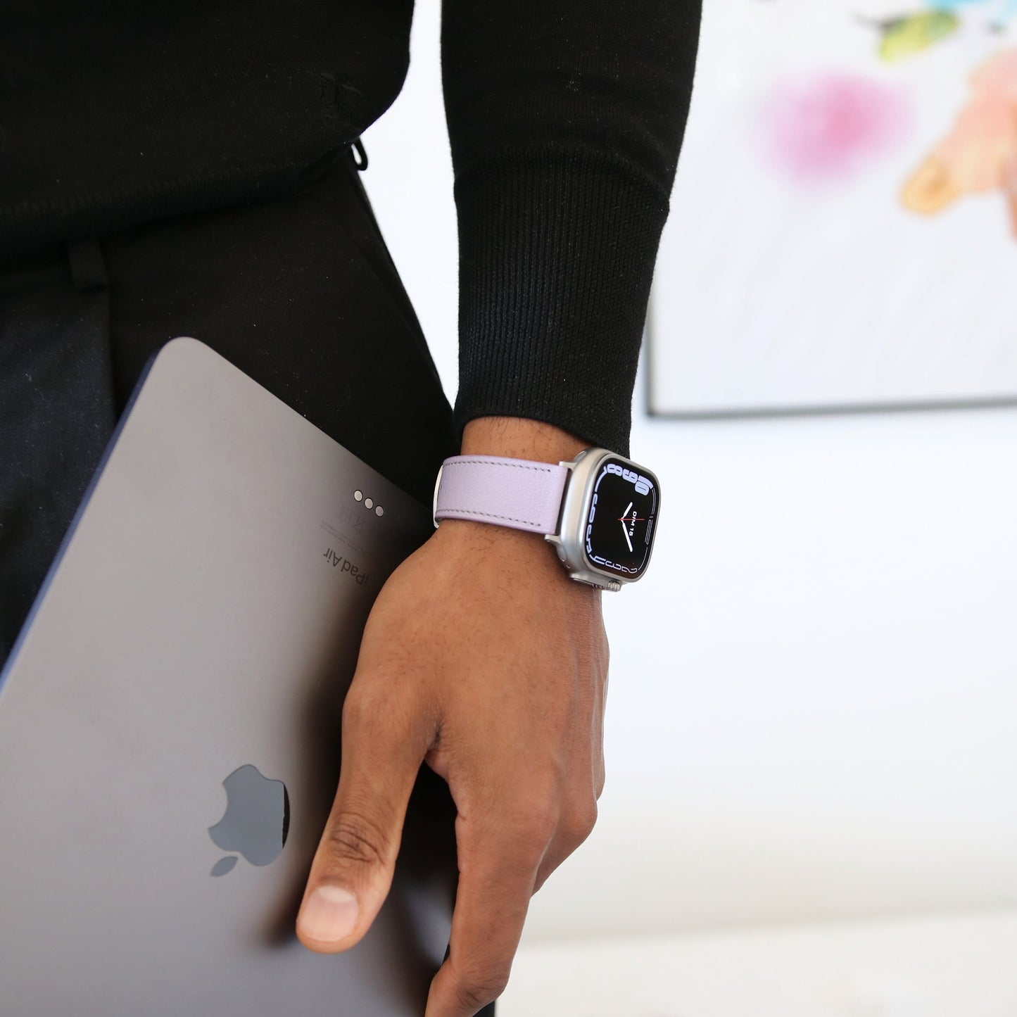 Apple watch band - Lavande Luxe Edition - French Chèvre leather