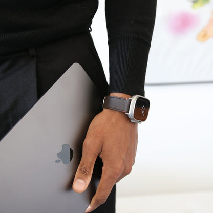 Luxury Apple Watch band- Brun Ultra Edition - French Epsom leather