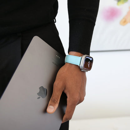 Apple Watch band - Blue Lagoon Edition - French Epsom leather