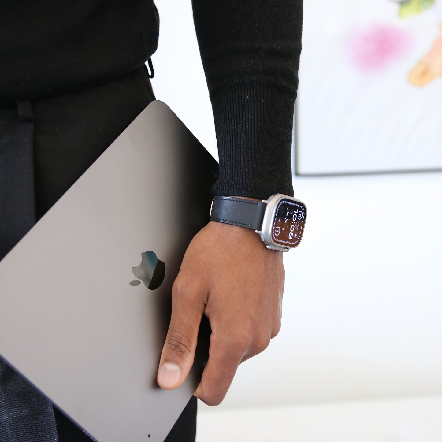 Luxury Apple Watch Band - Noir Heritage Edition - Italian Martino Leather