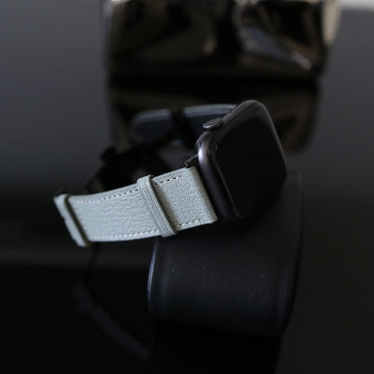 Luxury Apple watch band - Gris Galet Edition - French Chèvre leather