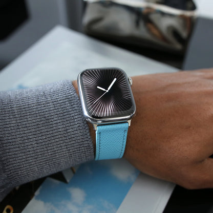 Apple Watch Band - Miami Blue Duo Edition - French Epsom leather